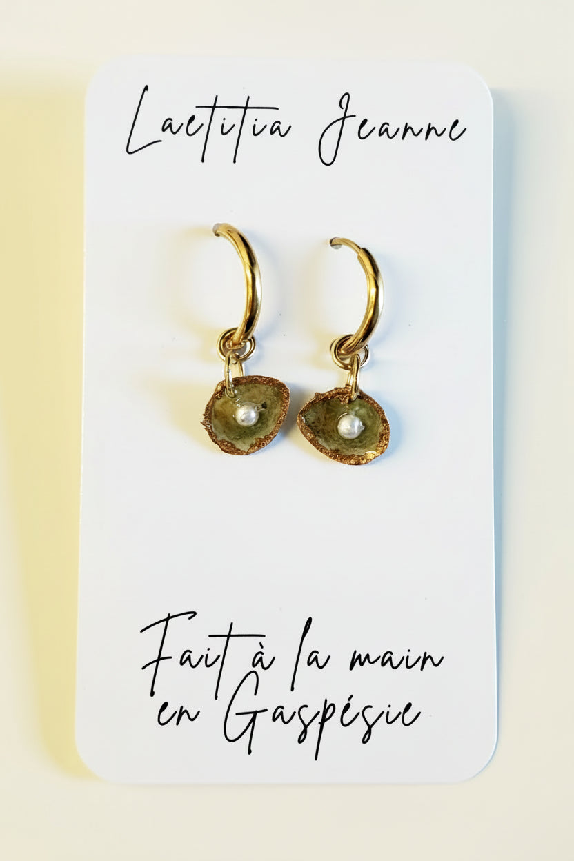 Boucles d’oreilles coquillage – Laetitia Jeanne