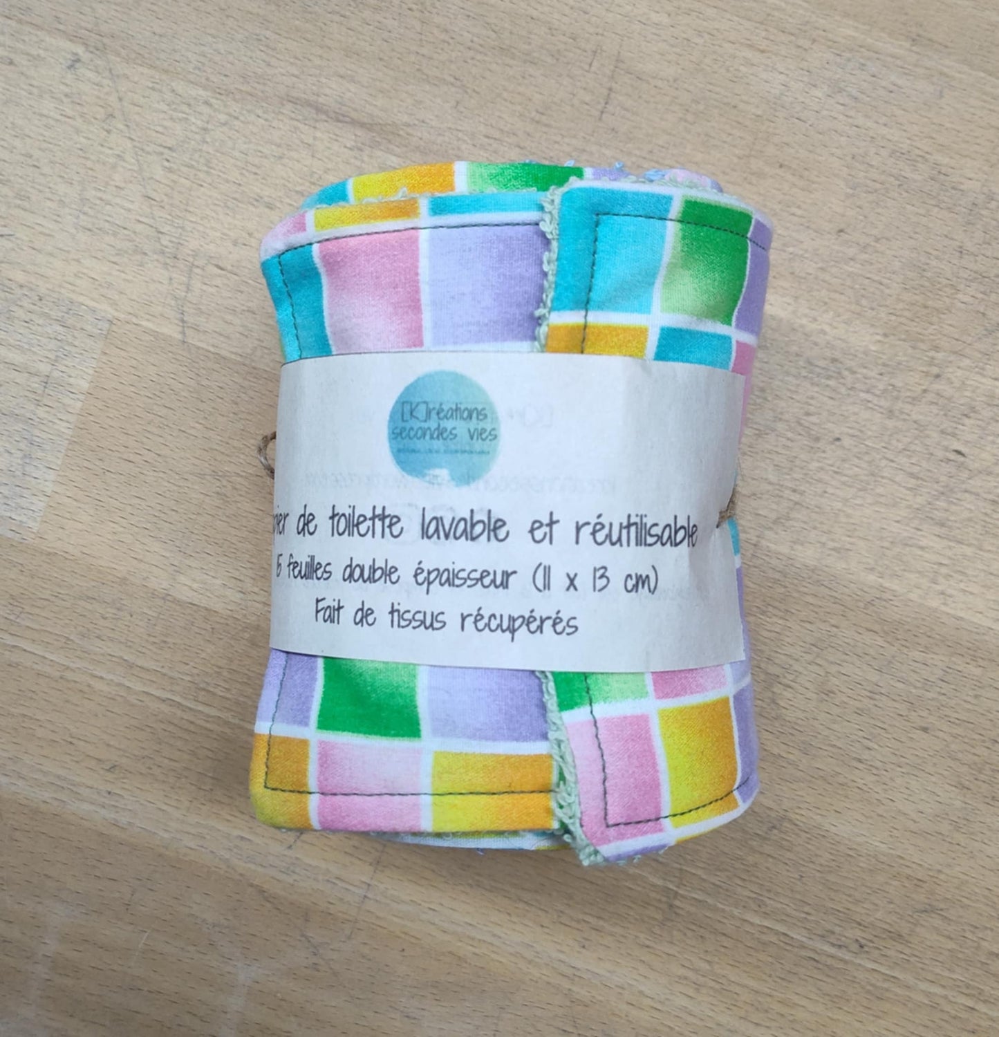Papier de toilette lavable et réutilisable