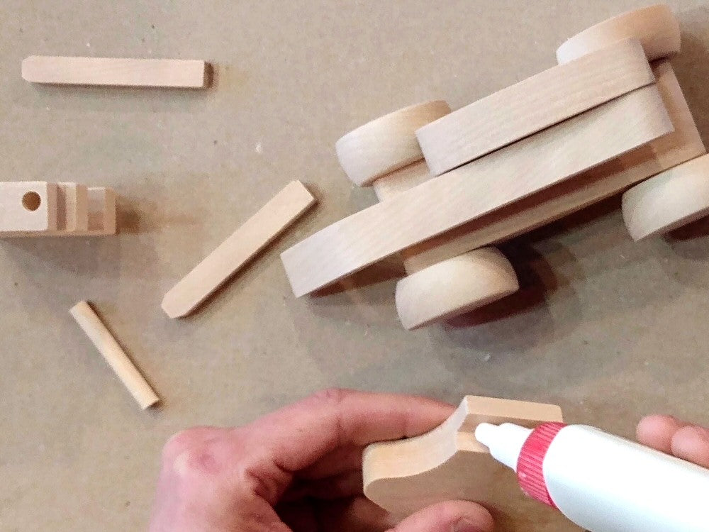 Mini-chargeur en bois à coller