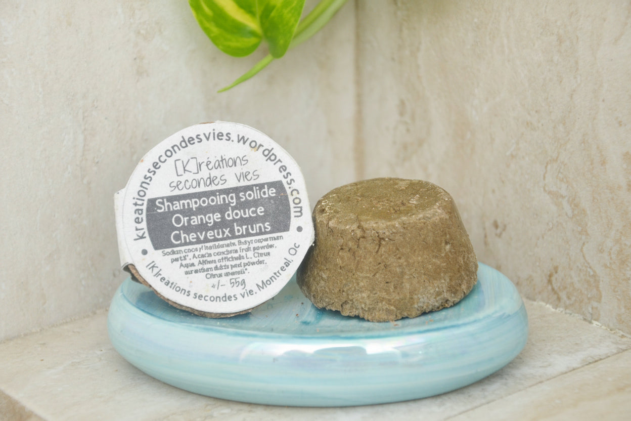 Shampooing solide - Cheveux bruns - Orange douce