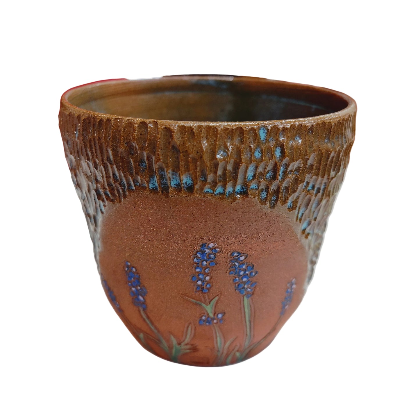 Gobelet fleurs bleues