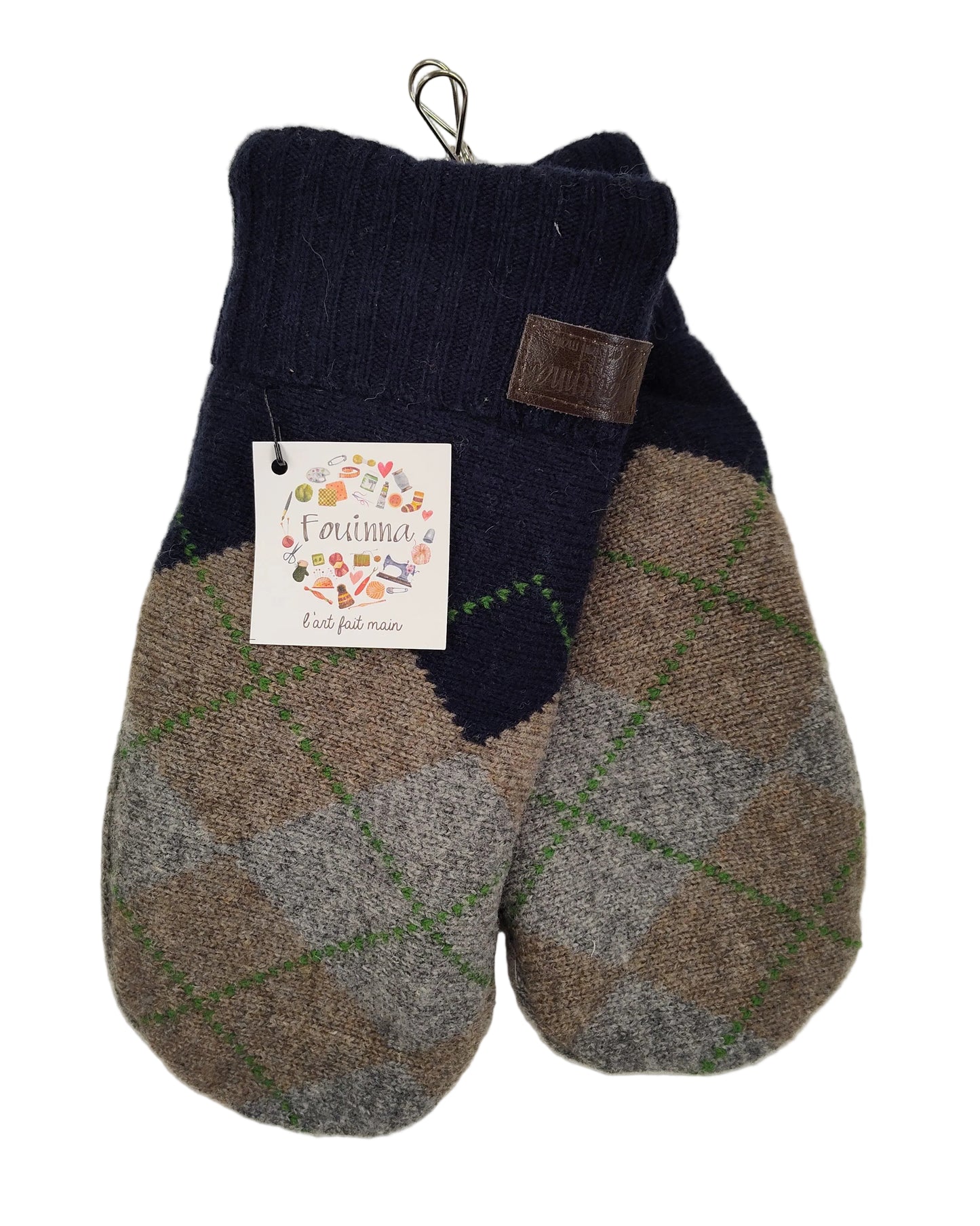 Mitaines de laine recyclée - X-Larges
