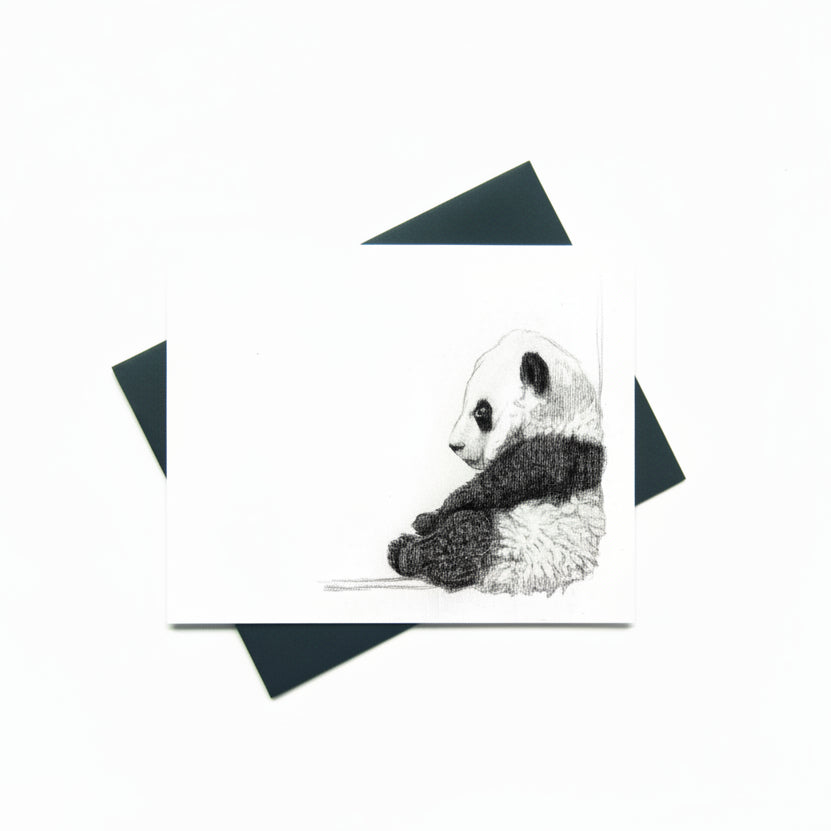 Cartes de souhaits animaux noir et blanc - Atelier le Nid