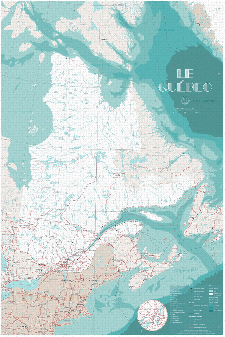 Carte administative du Québec
