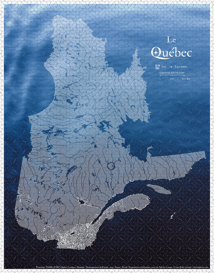 Carte du Québec habité