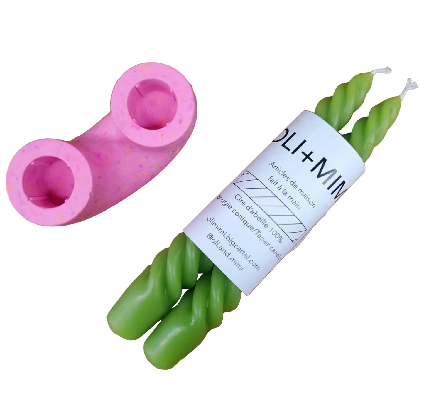Duo de chandelles torsadées