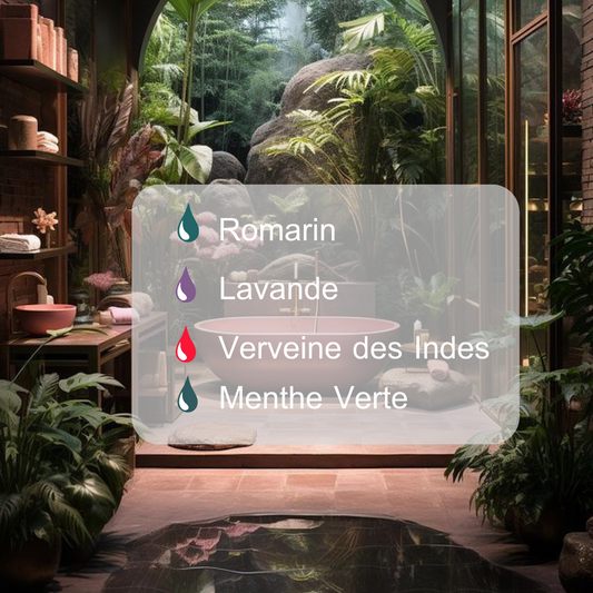 Sel de Bain SPA DAY 100g - Sel de l'Himalaya & Sel d'Epsom - Romarin + Lavande + Verveine des Indes + Menthe Verte