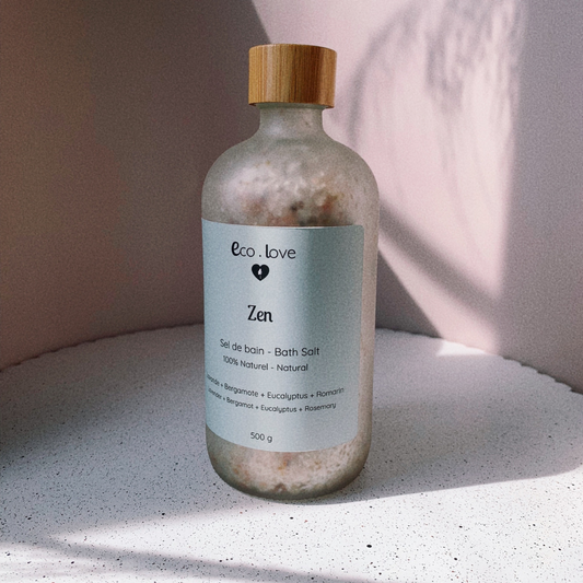 Sel de Bain ZEN 100g - Sel d'Epsom & Sel de l'Himalaya - Lavande + Bergamote + Romarin + Eucalyptus