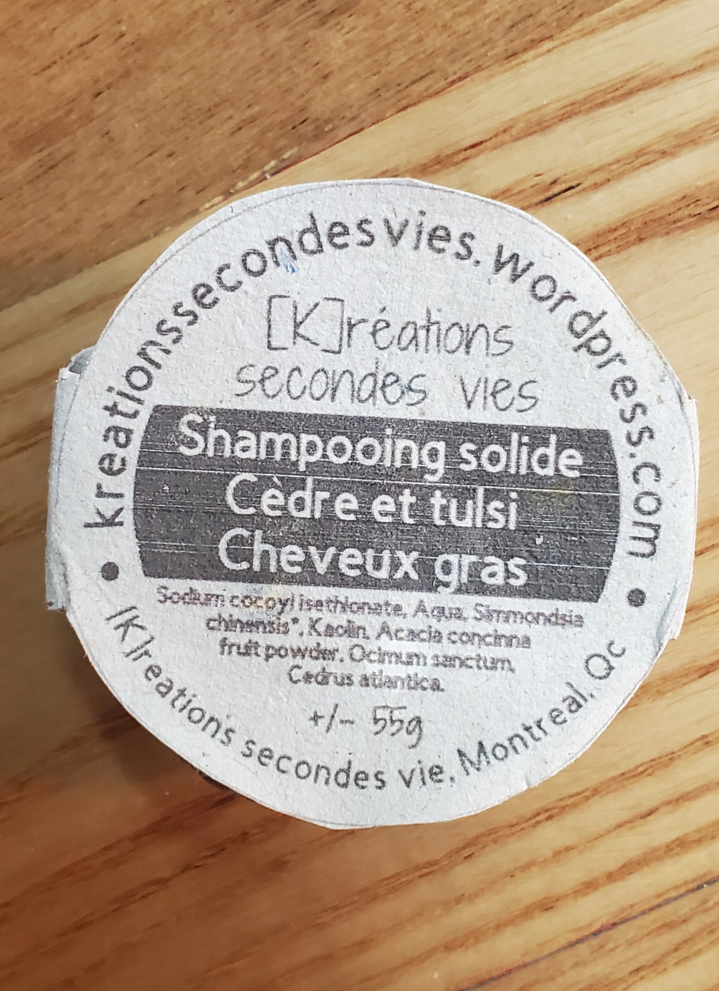 Shampoing en barre Cèdre et tulsi