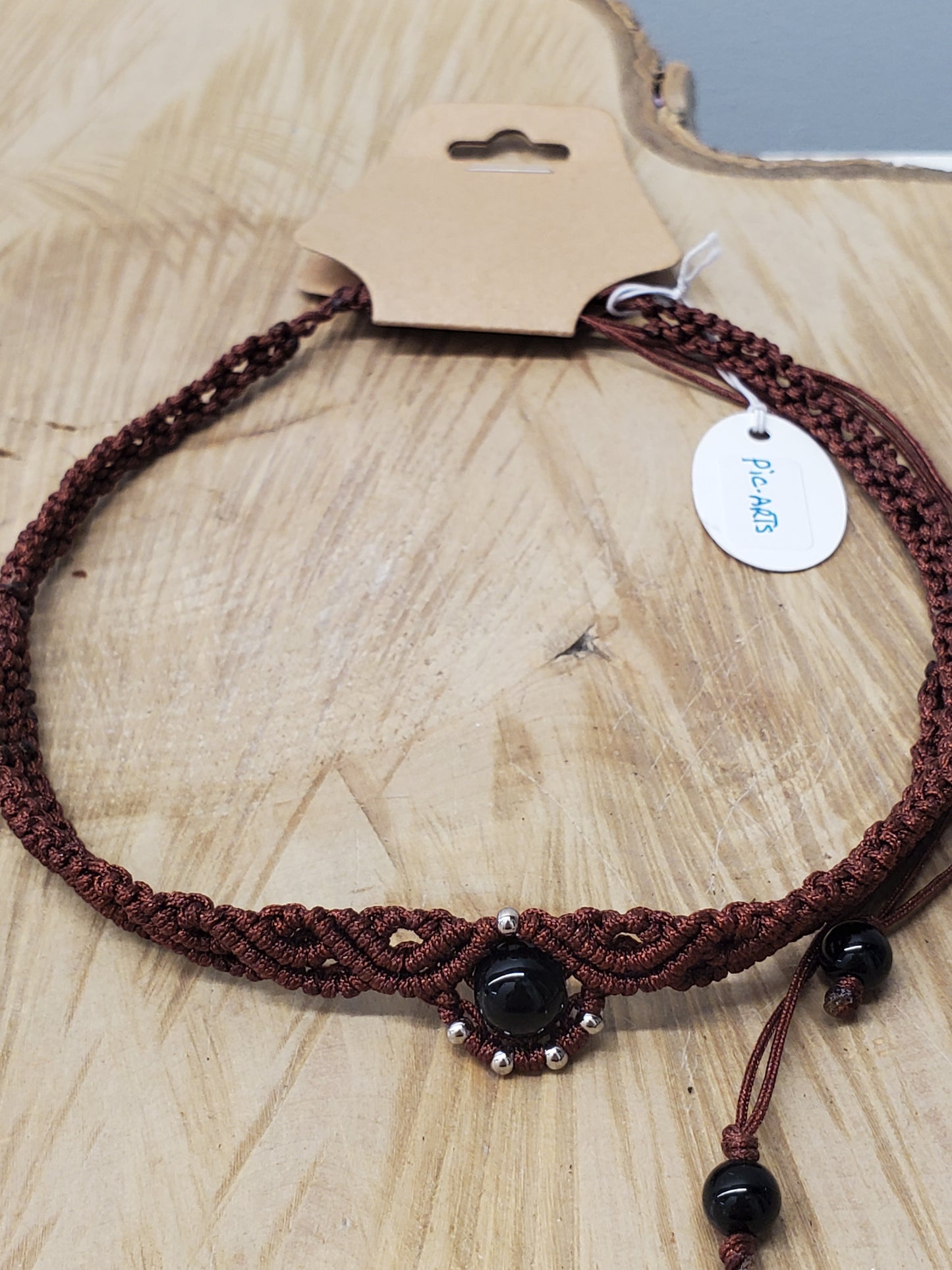 Collier en macramé - Pic-arts