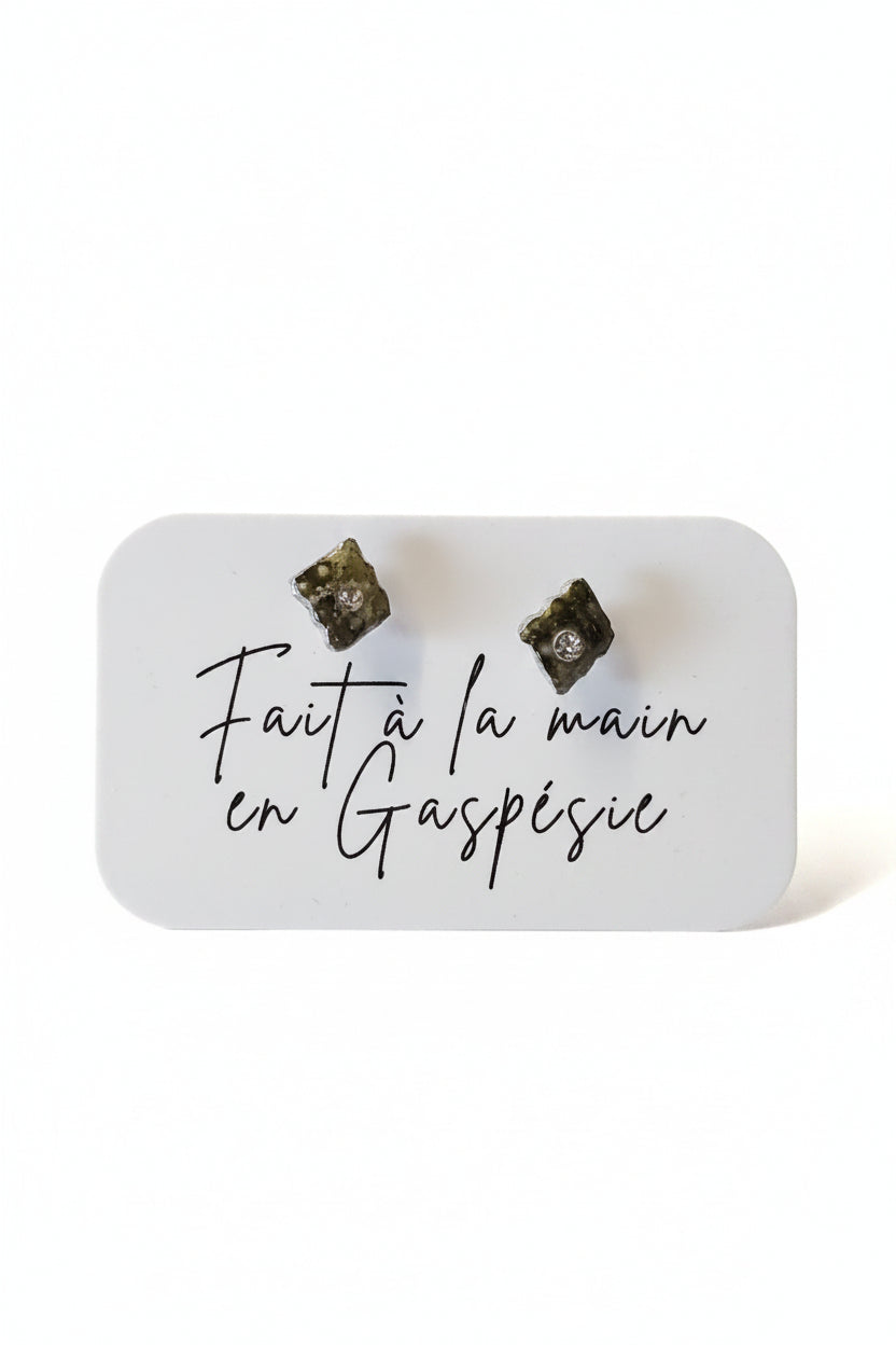 Boucles d’oreilles oursin naturel – Laetitia Jeanne
