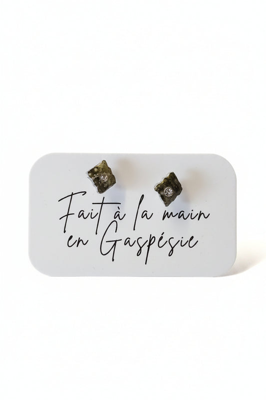 Boucles d’oreilles oursin naturel – Laetitia Jeanne