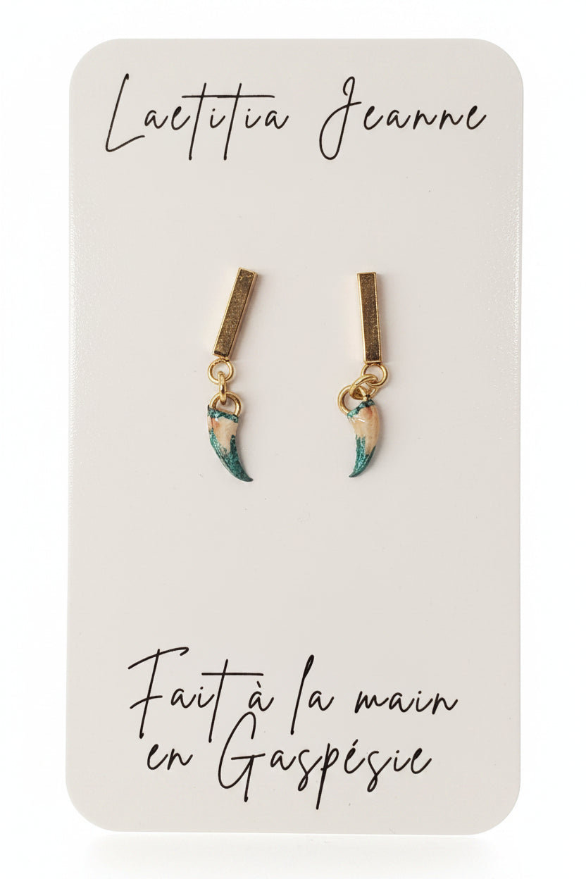 Boucles d’oreilles pince de crabe – Laetitia Jeanne