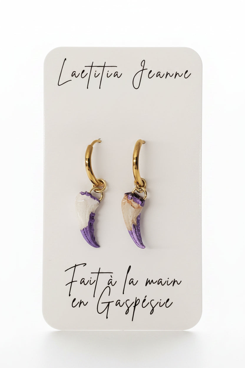 Boucles d’oreilles pince de crabe – Laetitia Jeanne