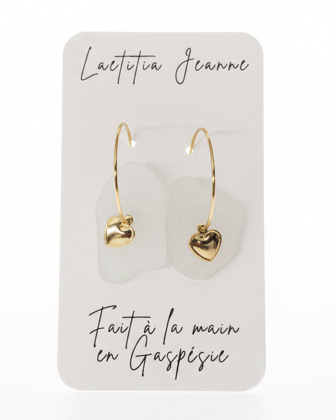 Boucles d’oreilles verre de mer – Laetitia Jeanne