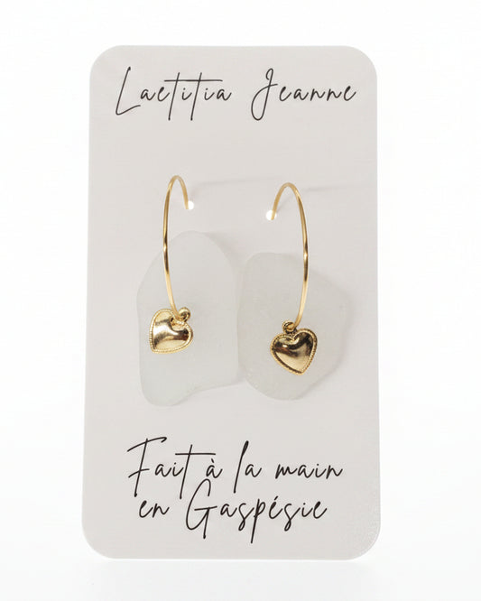Boucles d’oreilles verre de mer – Laetitia Jeanne