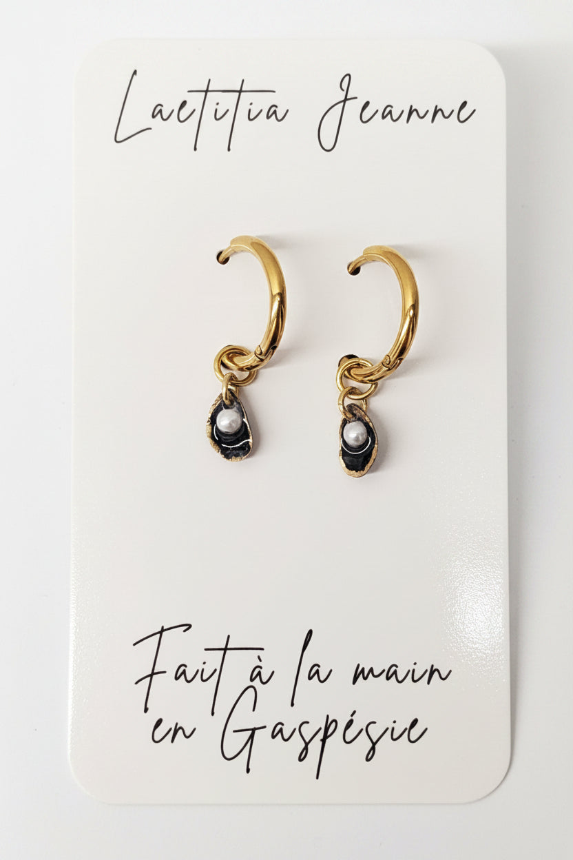 Boucles d’oreilles coquillage – Laetitia Jeanne