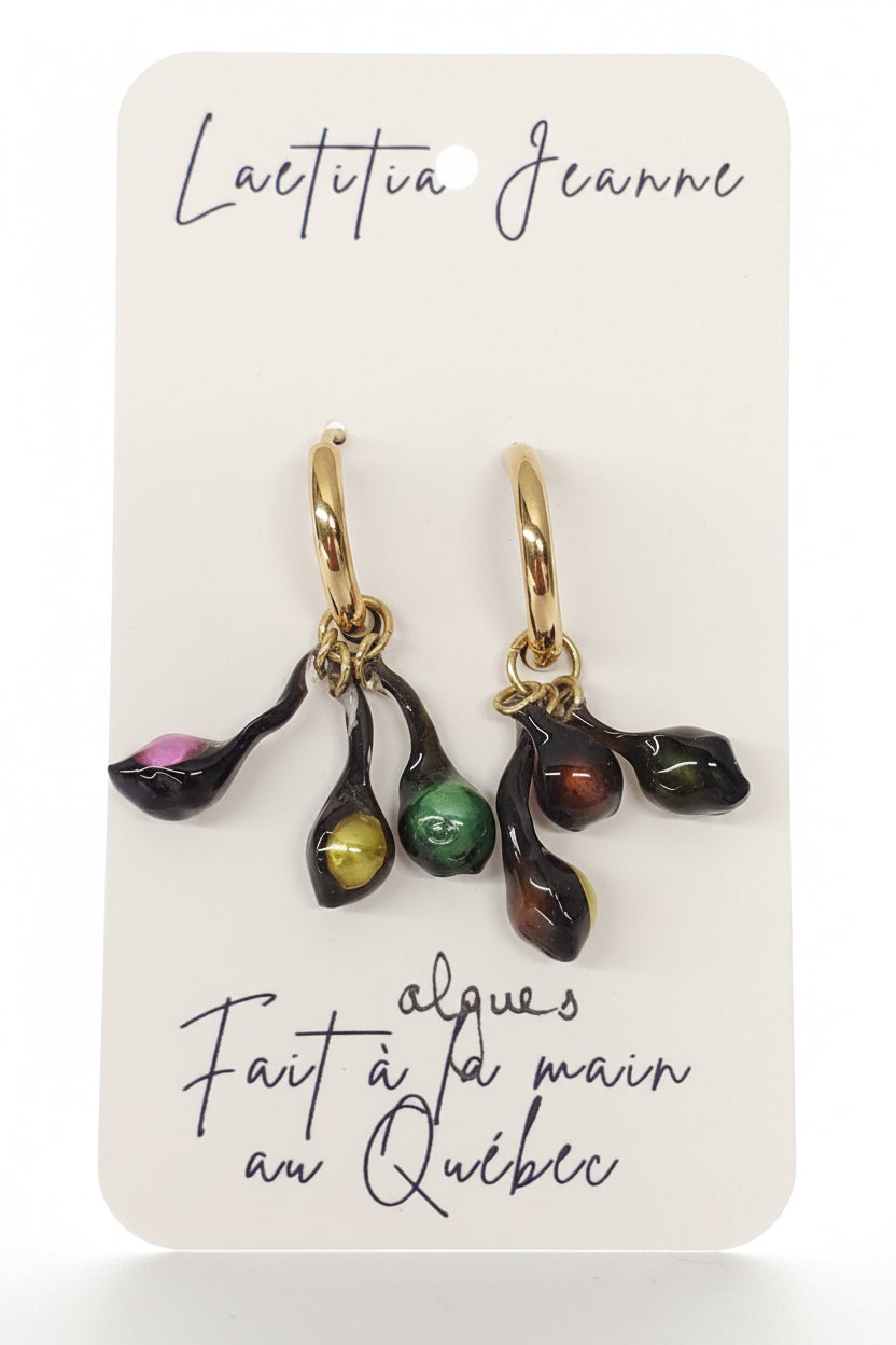 Boucles d’oreilles algues – Laetitia Jeanne