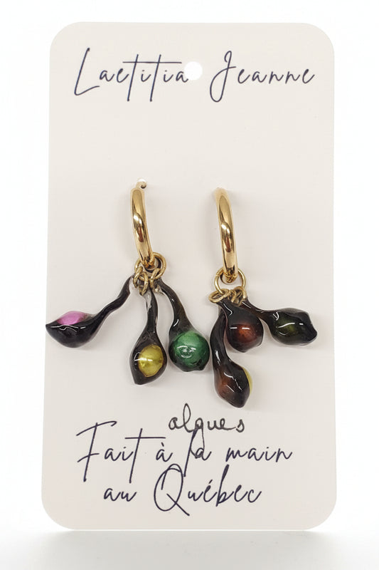 Boucles d’oreilles algues – Laetitia Jeanne