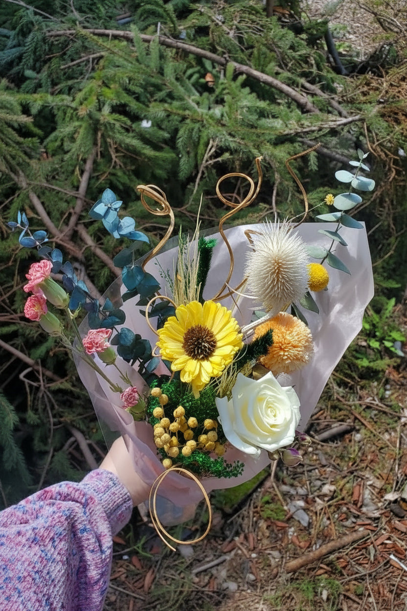 Bouquet de fleurs séchées - Aux fleurs folies