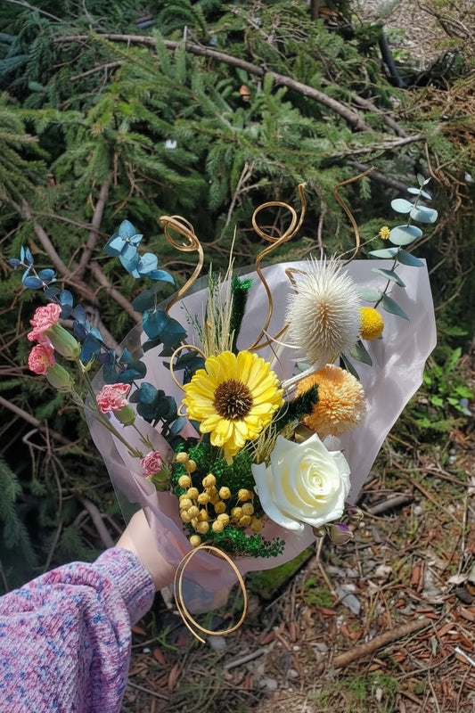Bouquet de fleurs séchées - Aux fleurs folies