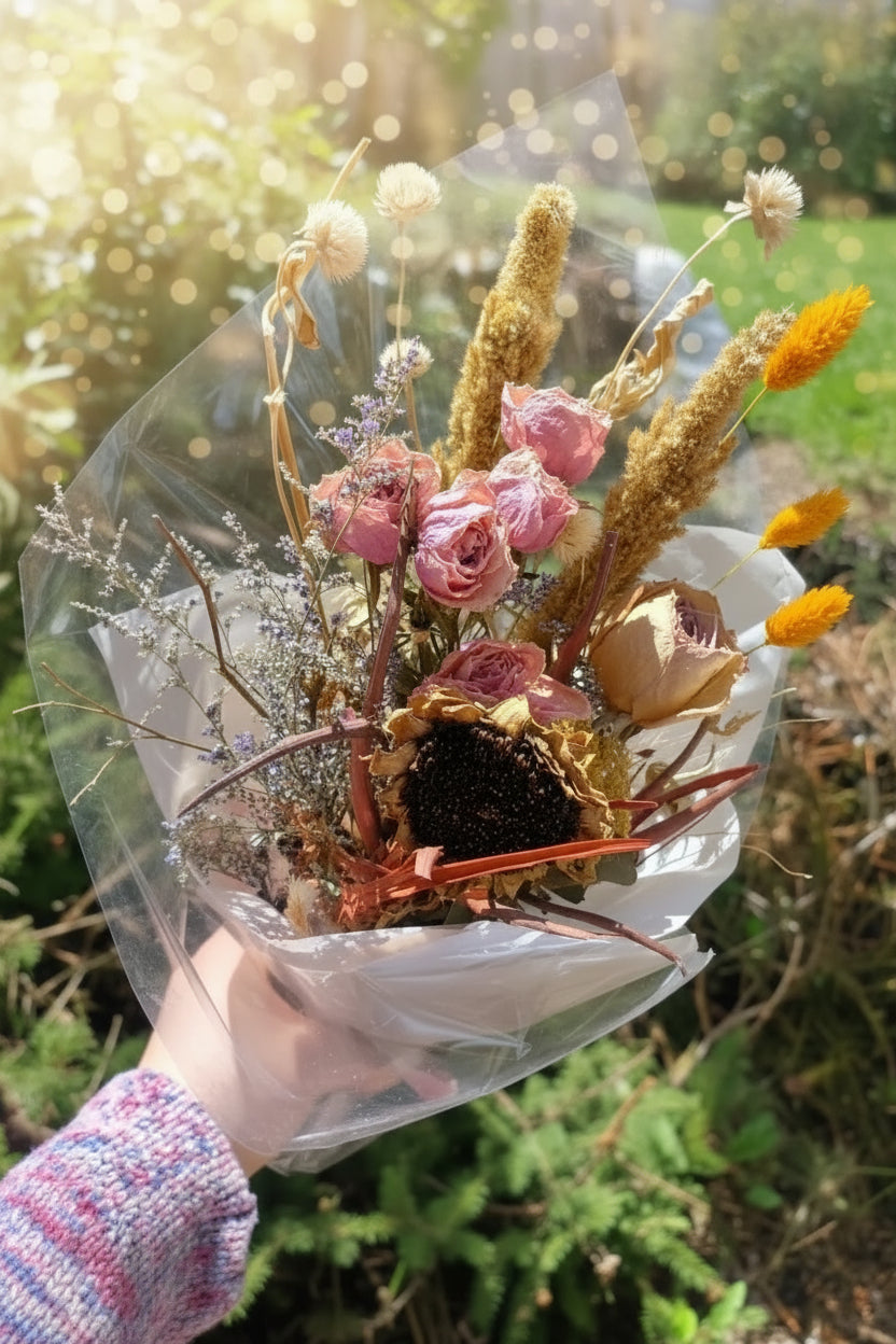 Bouquet de fleurs séchées - Aux fleurs folies