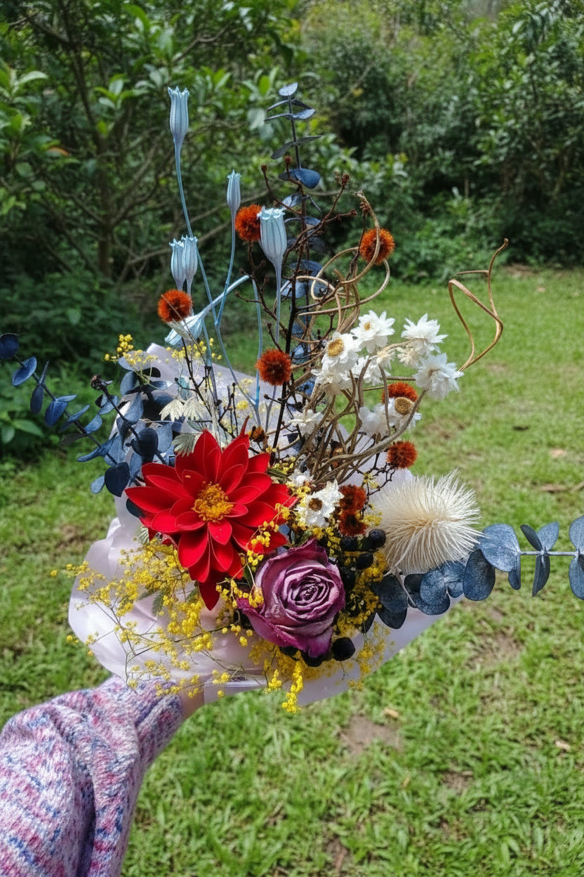 Bouquet de fleurs séchées - Aux fleurs folies