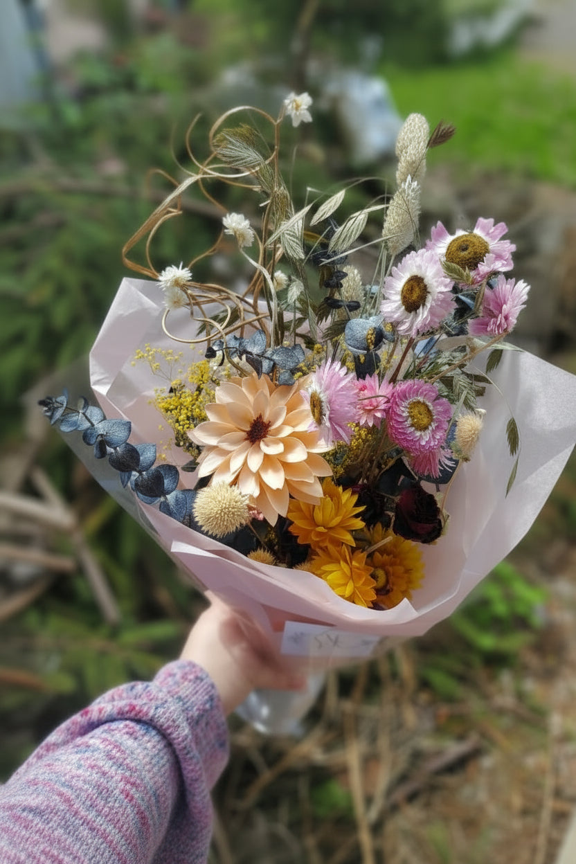 Bouquet de fleurs séchées - Aux fleurs folies