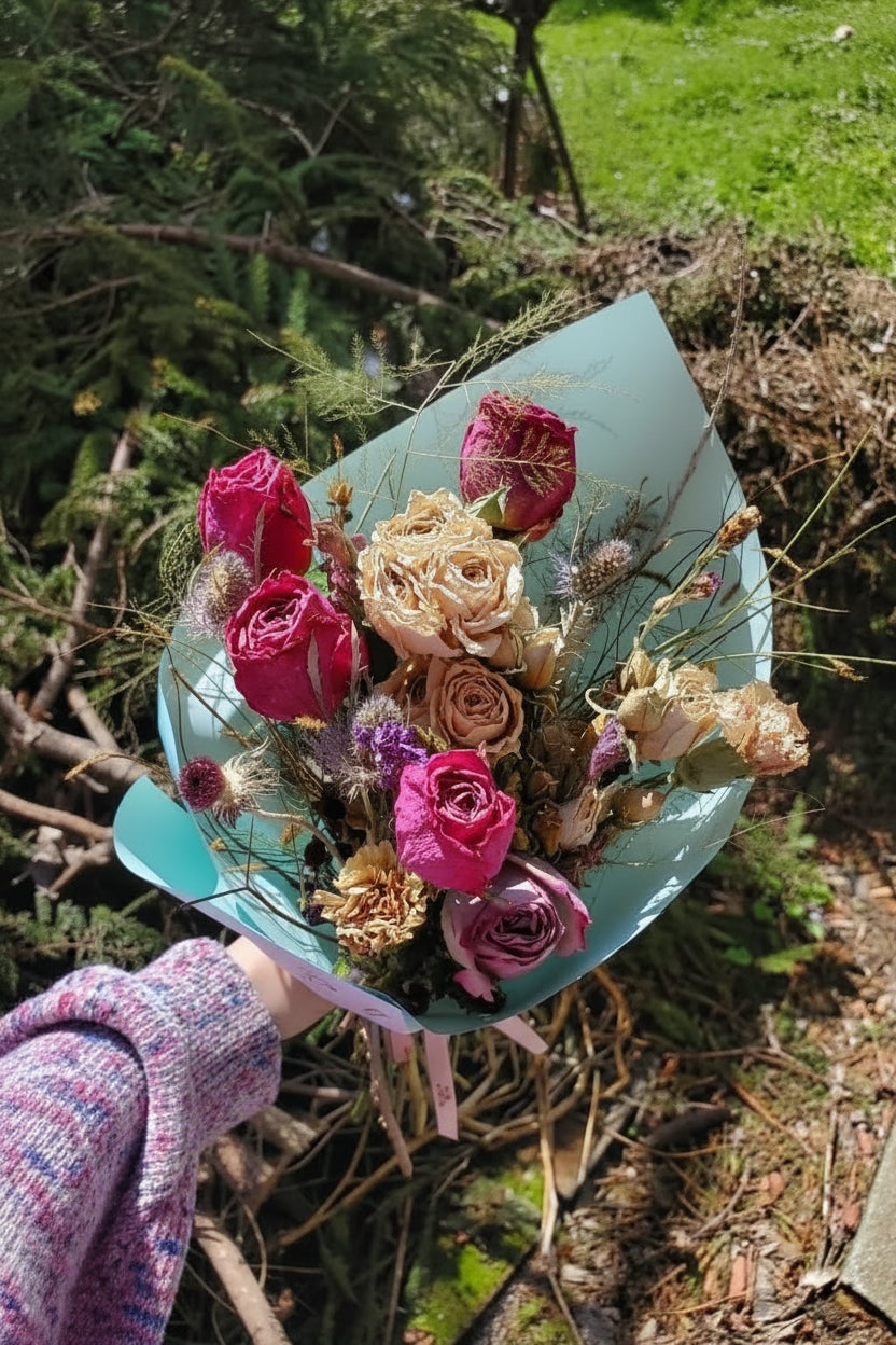 Bouquet de fleurs séchées - Aux fleurs folies