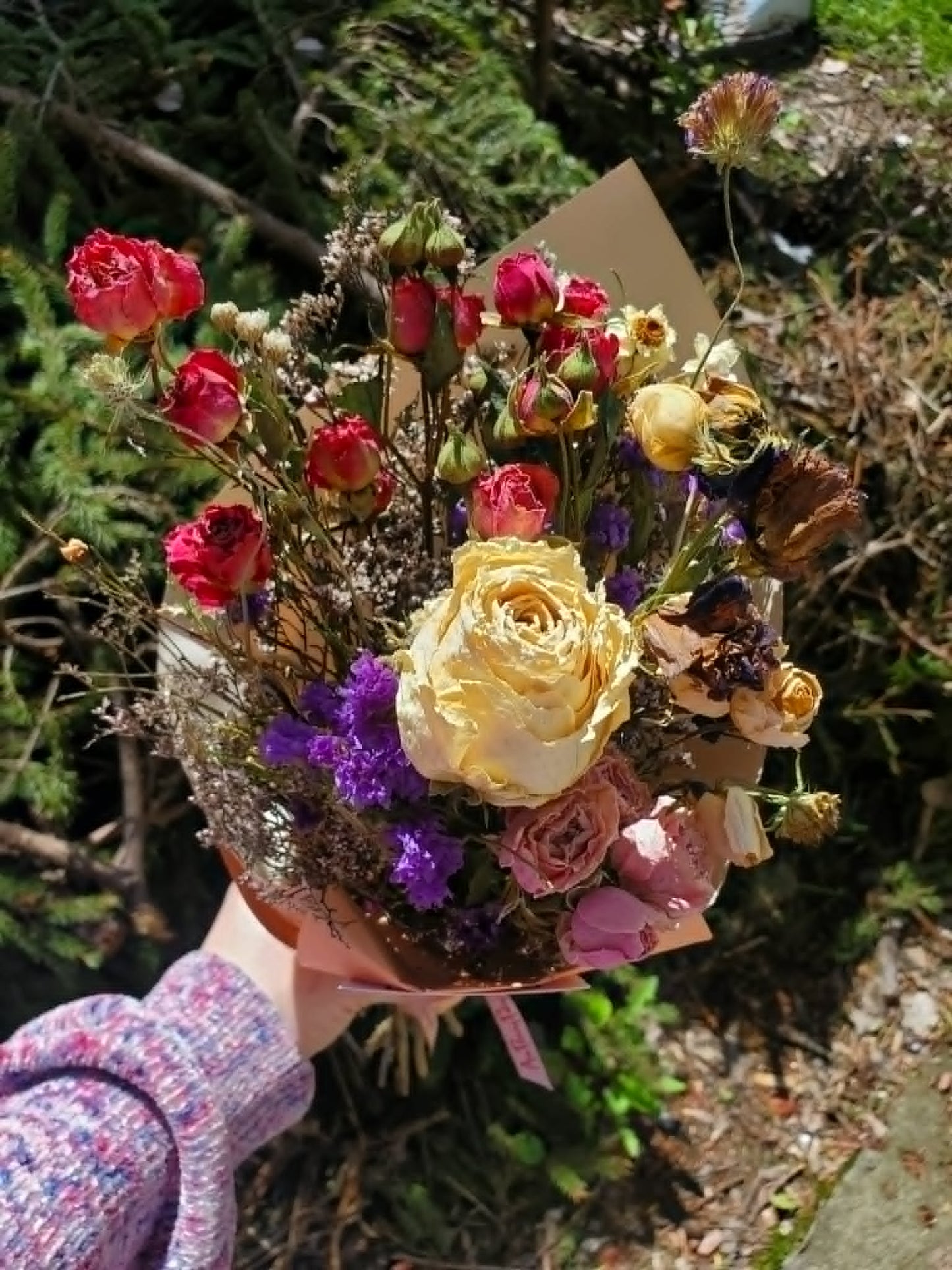 Bouquet de fleurs séchées - Aux fleurs folies