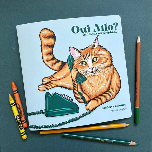 Cahier à colorier Les animaux au téléphone