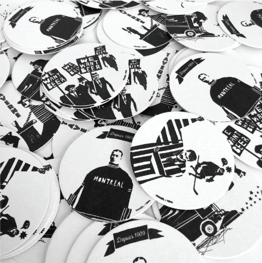 Collection hockey + bière - ensemble de 6 sous-verres