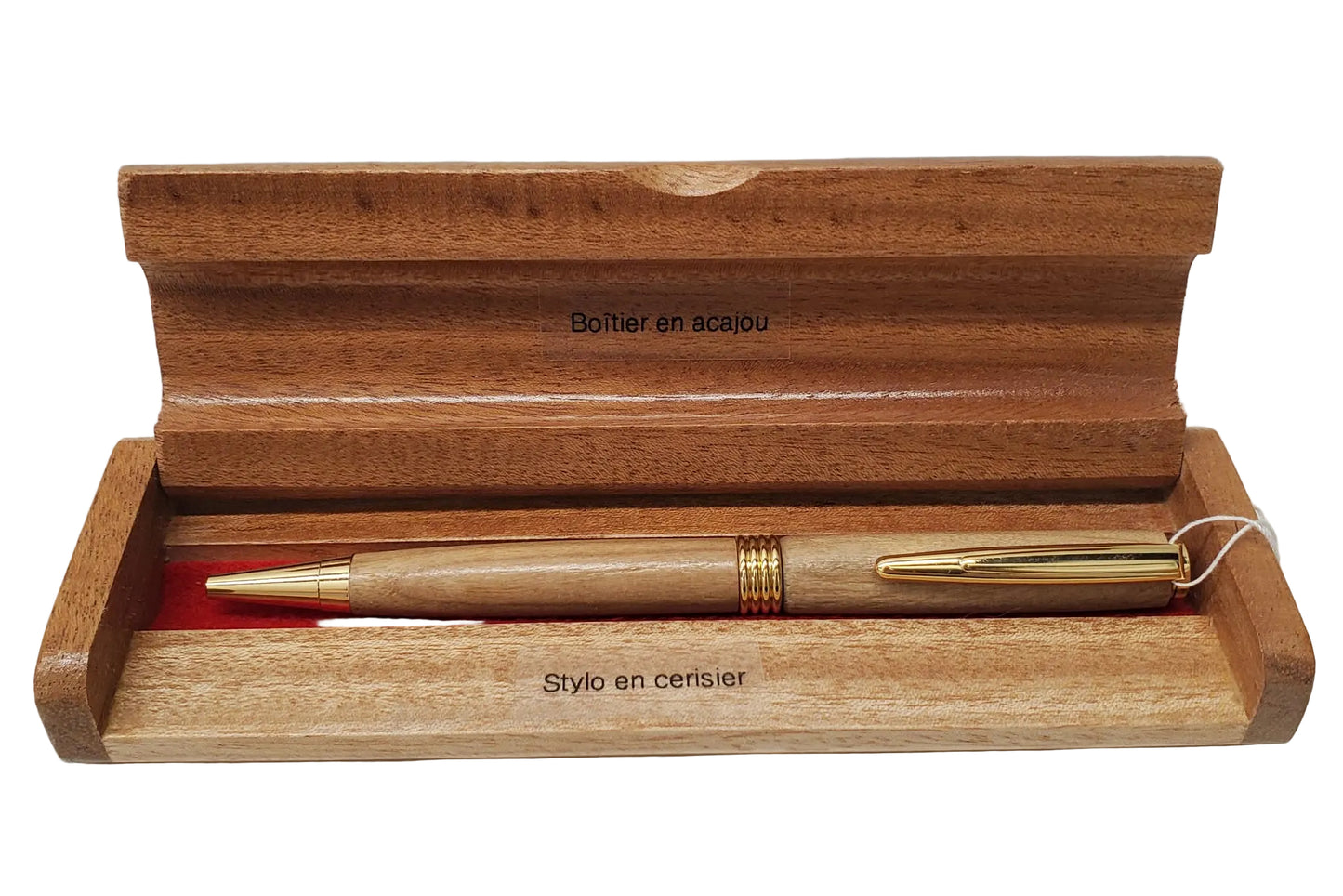 Stylo en bois fait à la main avec coffret