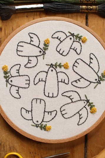 Kit de broderie - Oiseaux en harmonie