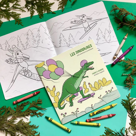 Cahier à colorier Les Dinosaures, Une aventure jurassique