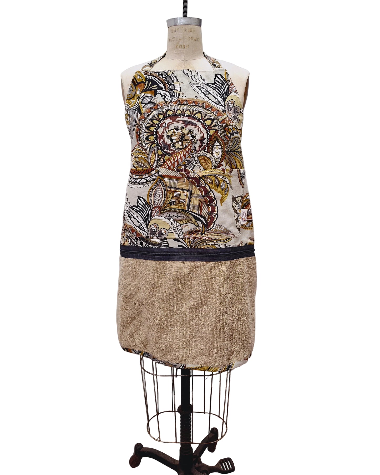 Tablier interchangeable - Damask brun