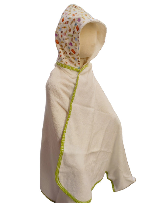Serviette à capuchon évolutive