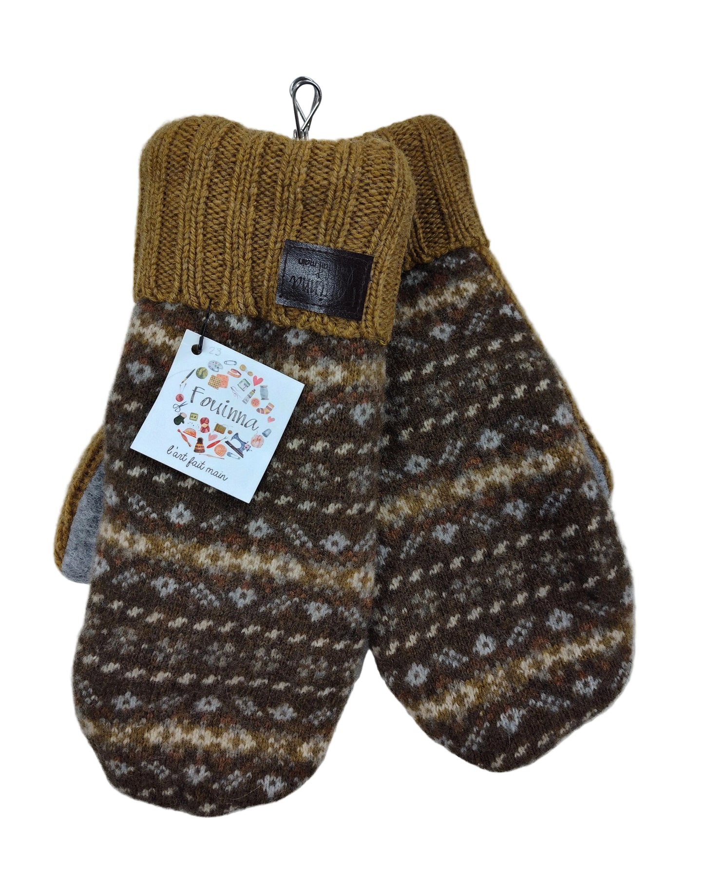 Mitaines de laine recyclée - X-Larges