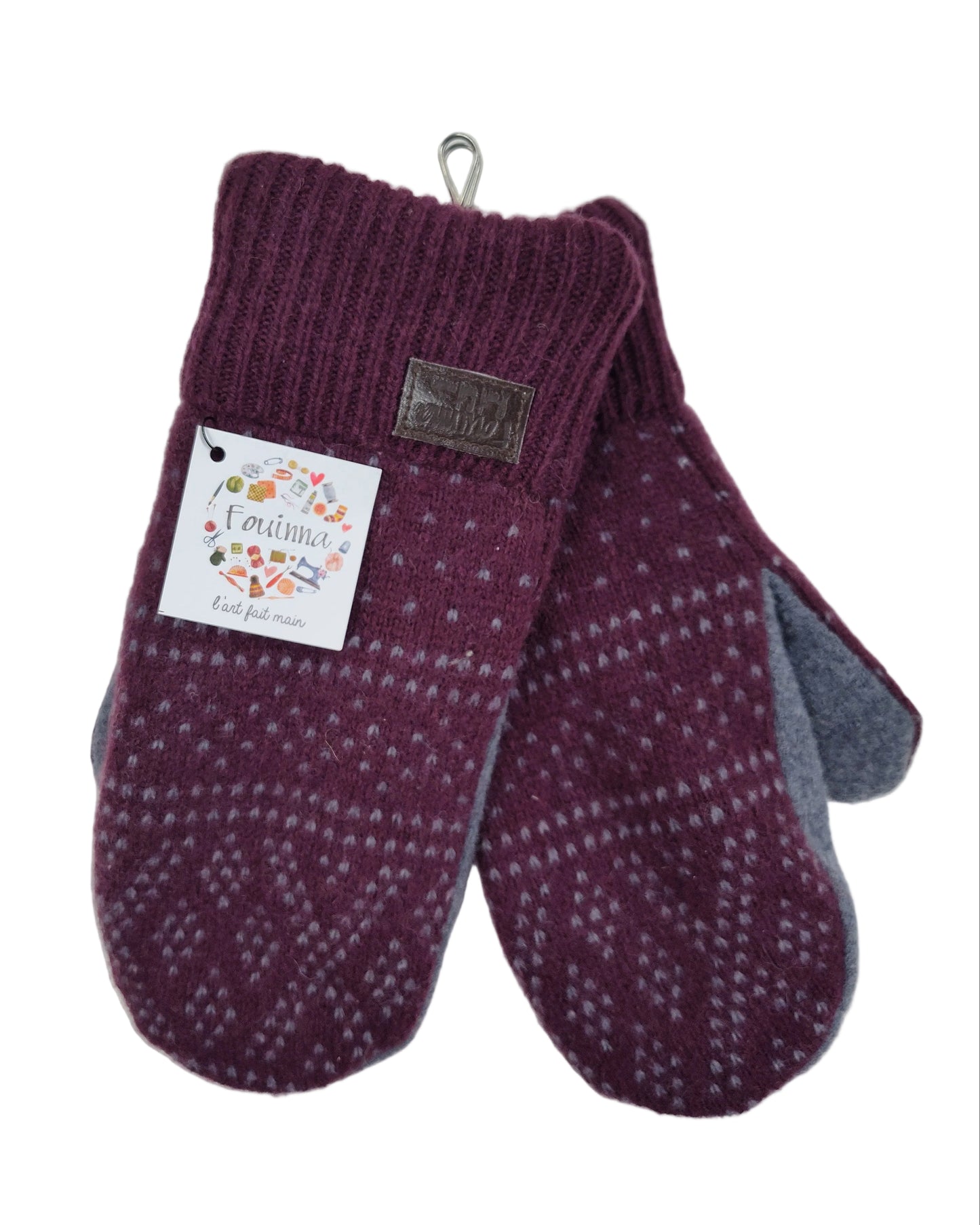 Mitaines de laine recyclée - X-Larges