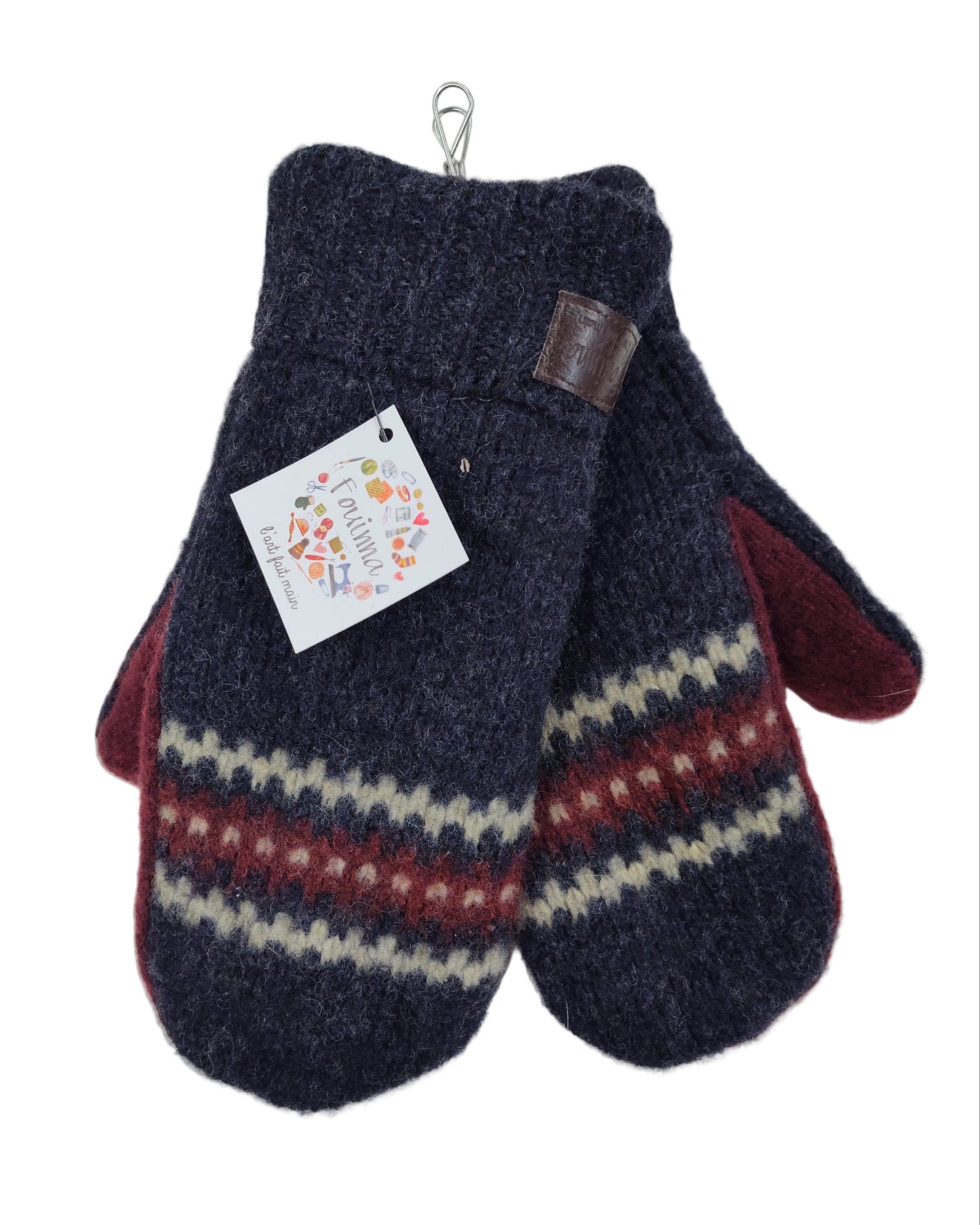 Mitaines de laine recyclée - X-Larges