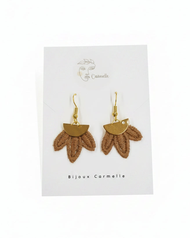 Boucles d'oreilles tissus- Bijoux Carmelle