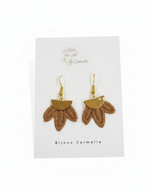 Boucles d'oreilles tissus- Bijoux Carmelle