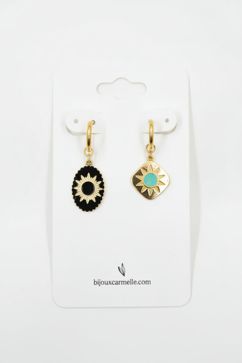 Clara - Boucles d'oreilles asymétriques - Bijoux Carmelle