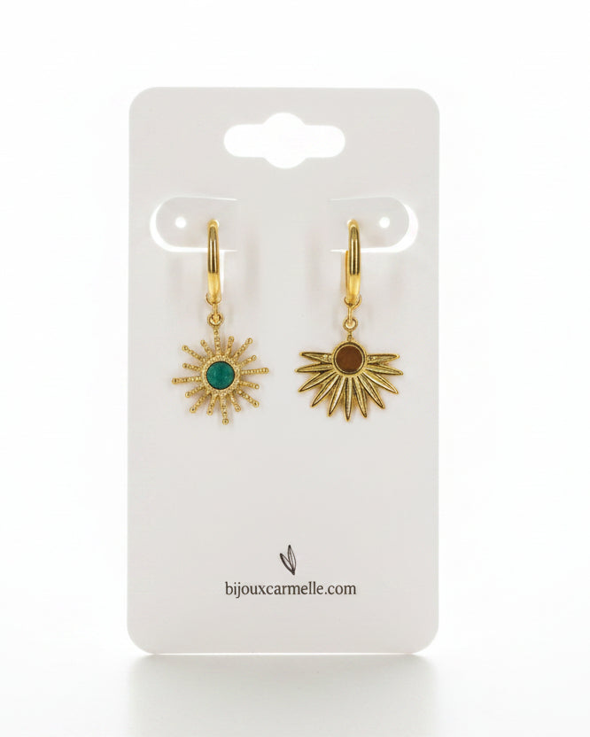 Clara - Boucles d'oreilles asymétriques - Bijoux Carmelle