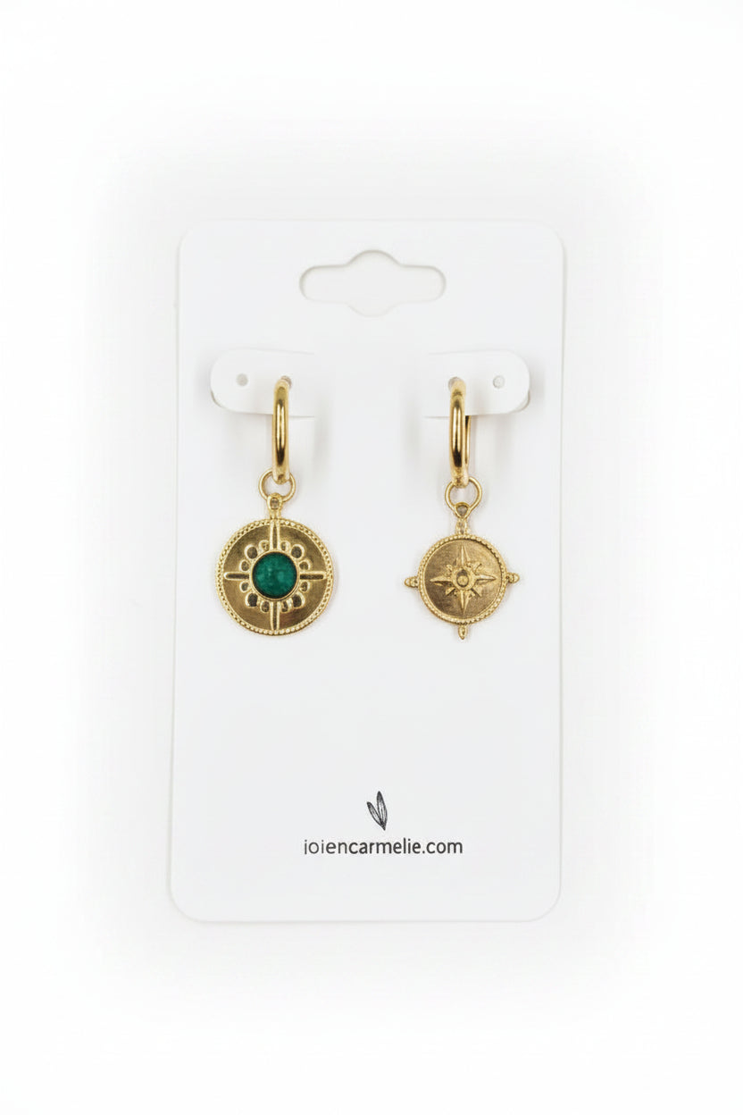 Clara - Boucles d'oreilles asymétriques - Bijoux Carmelle