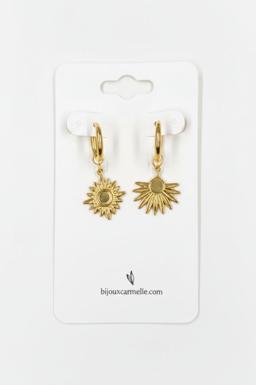 Clara - Boucles d'oreilles asymétriques - Bijoux Carmelle