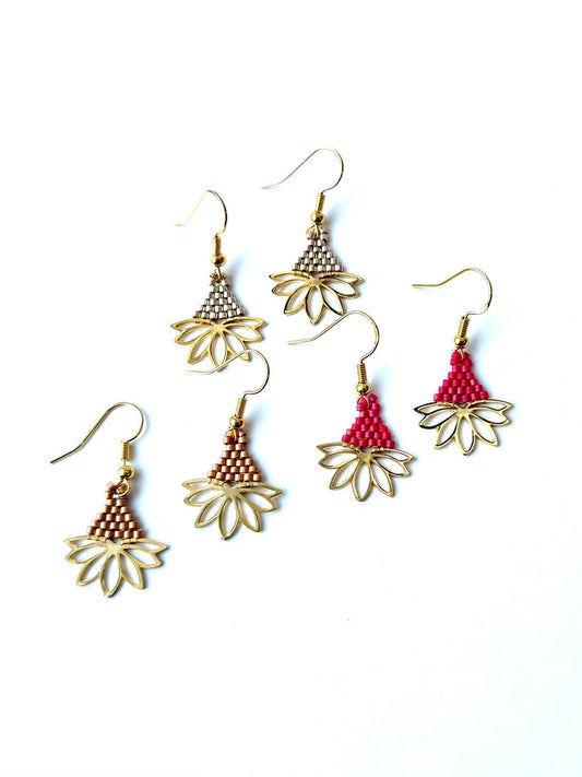 Koral - Boucles d'oreilles perlées - Bijoux Carmelle