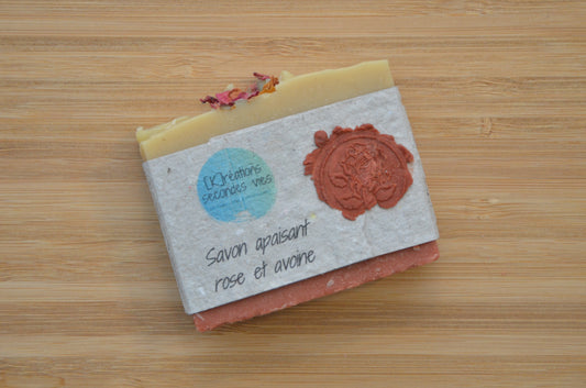 Savon apaisant rose et avoine