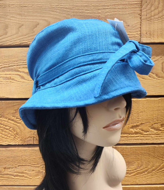 Chapeau été lin boucle - bleu (-40%)