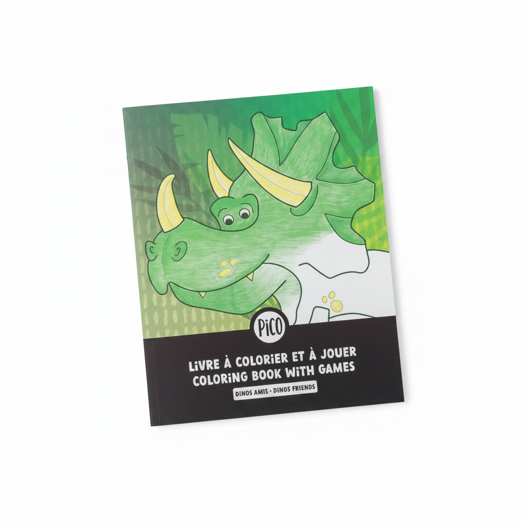 Livre à colorier et à jouer - Dinos amis